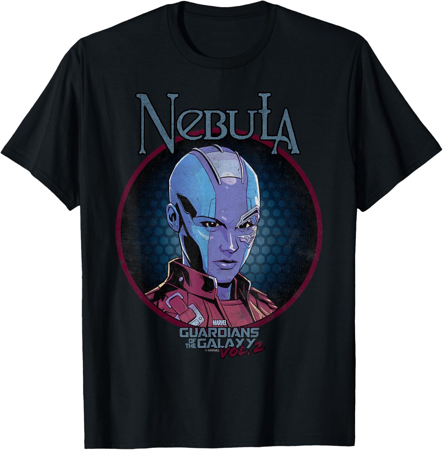 Marvel Guardians of The Galaxy Vol 2 Nebula Rock Portrait T-Shirt - T-Shirt | Black