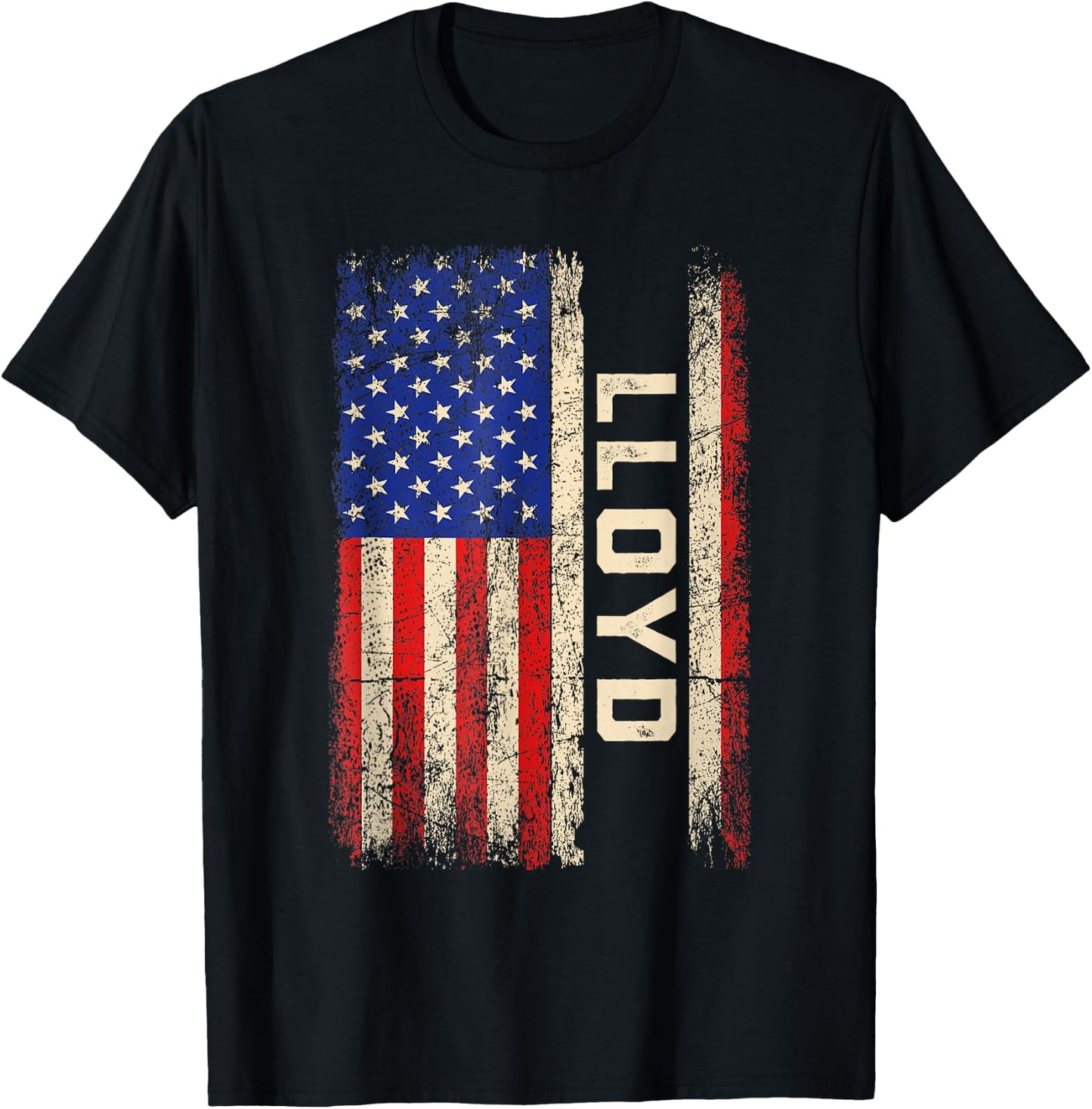Lloyd First Name Shirt Lloyd Name American Flag Kids Men T-Shirt - T-Shirt | Black