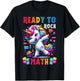 Student back to School Math Squad Kids Girls Smarter Unicorn T-Shirt - T-Shirt | Black