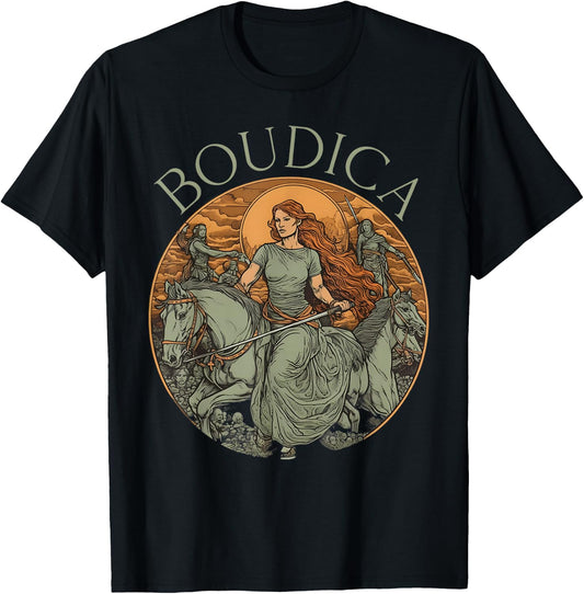 Boudica Boadicea Warior Queen Celtic Iceni Tribes Boudicca T-Shirt - T-Shirt | Black