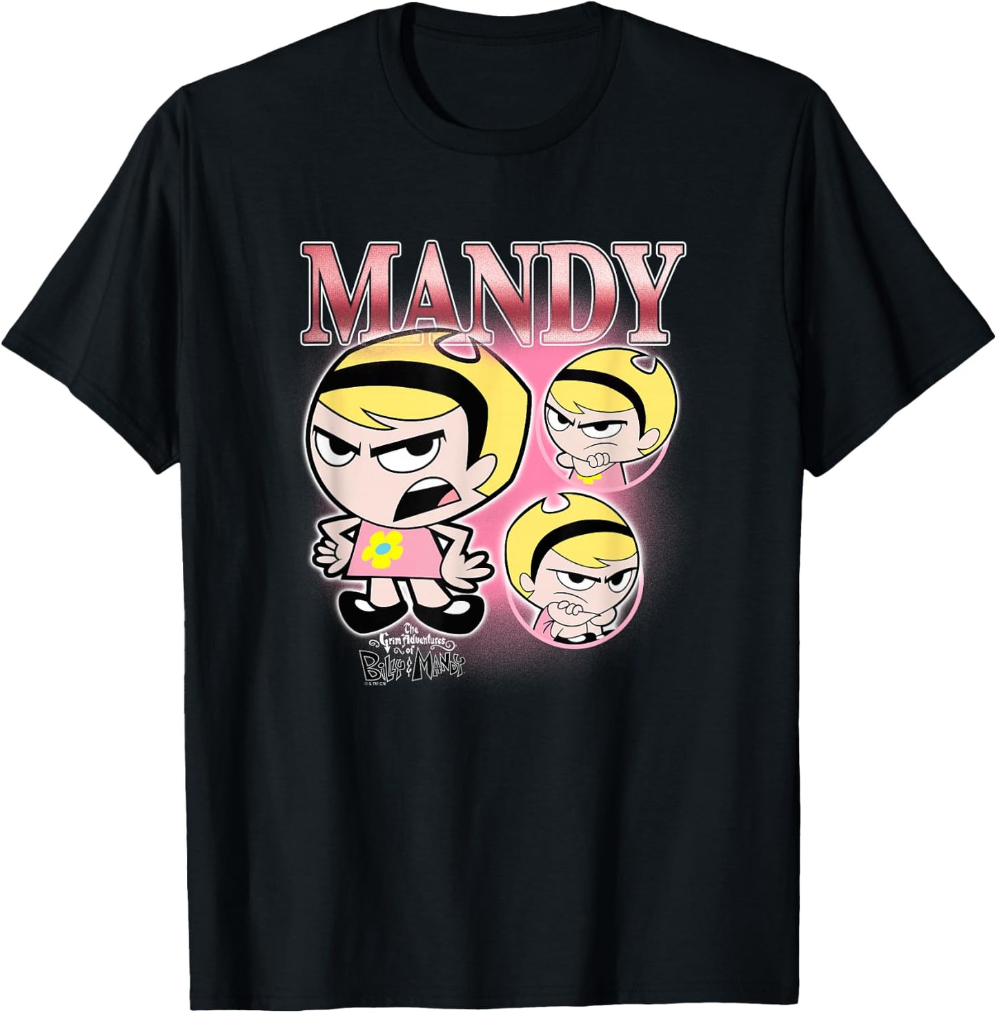 The Grim Adventures of Billy and Mandy Retro Mandy Montage T-Shirt - T-Shirt | Black