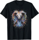 Colorful Paint Splash Menacing Cobra Snake Art Graphic T-Shirt - T-Shirt | Black