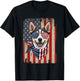4th of July Australian Kelpie Dog American Flag Patriotic T-Shirt - T-Shirt | Black