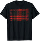 Clan Wallace American Flag Scottish Tartan T-Shirt - T-Shirt | Black