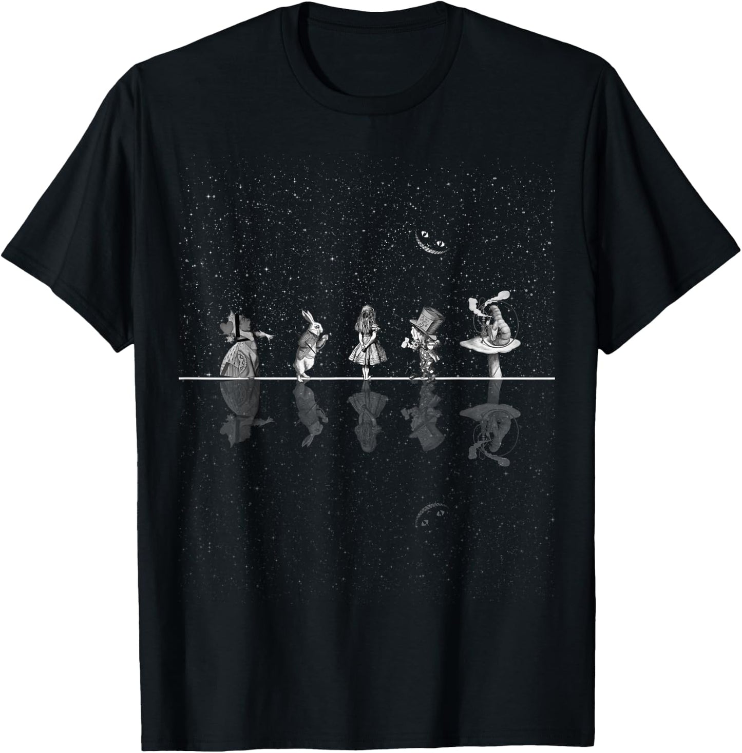 Wonderland Starry Night - Alice In Wonderland T-Shirt - T-Shirt | Black