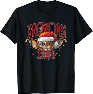 Gremlins Varsity Christmas T-Shirt - T-Shirt | Black