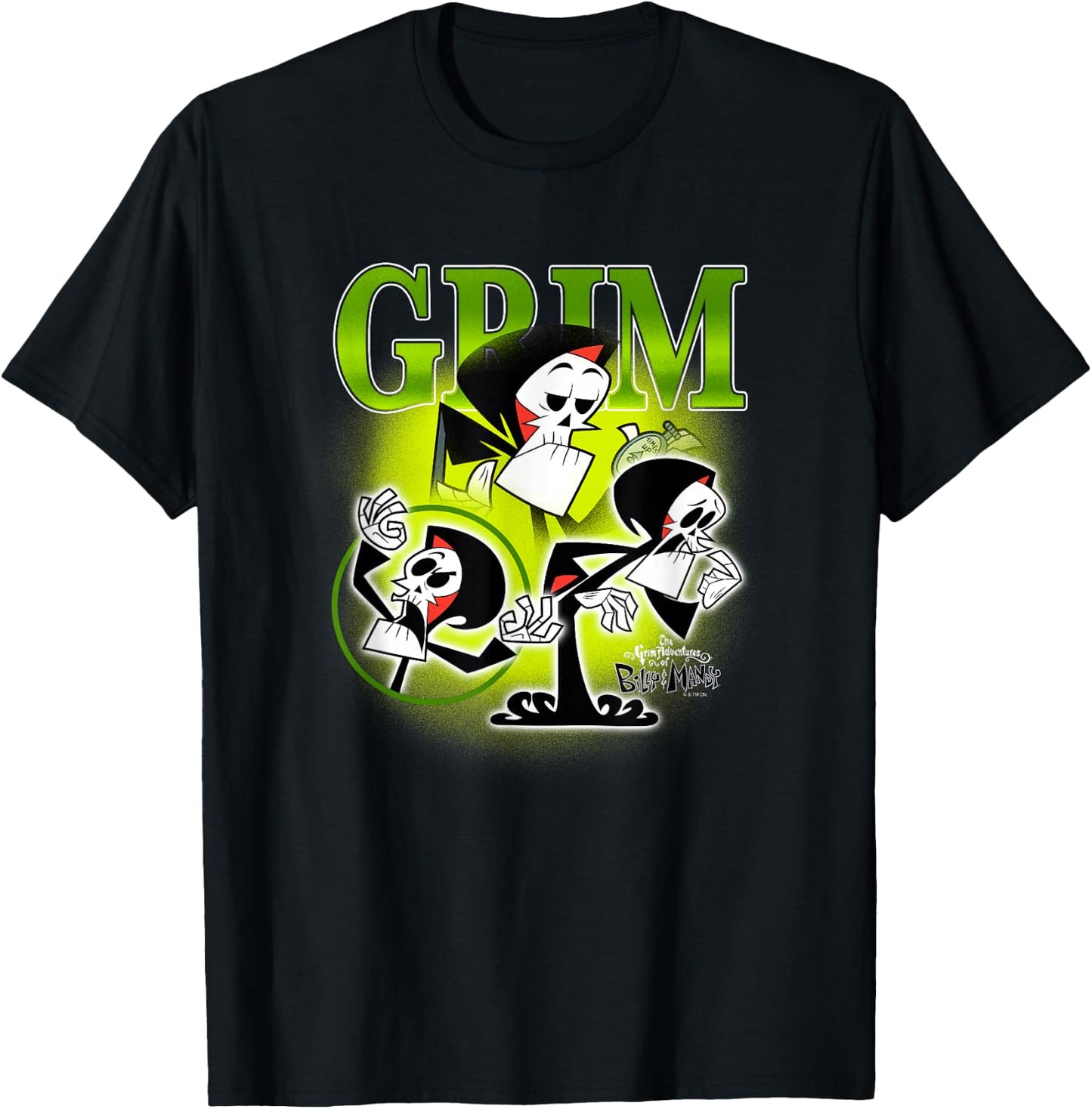 The Grim Adventures of Billy and Mandy Grim Retro Montage T-Shirt - T-Shirt | Black