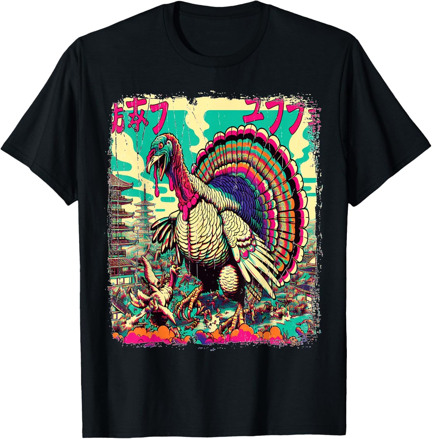 Thanksgiving Monster Gobblezilla T-Shirt - T-Shirt | Black