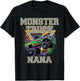 Monster Truck Nana Monster Truck Are My Jam Truck Lovers T-Shirt - T-Shirt | Black