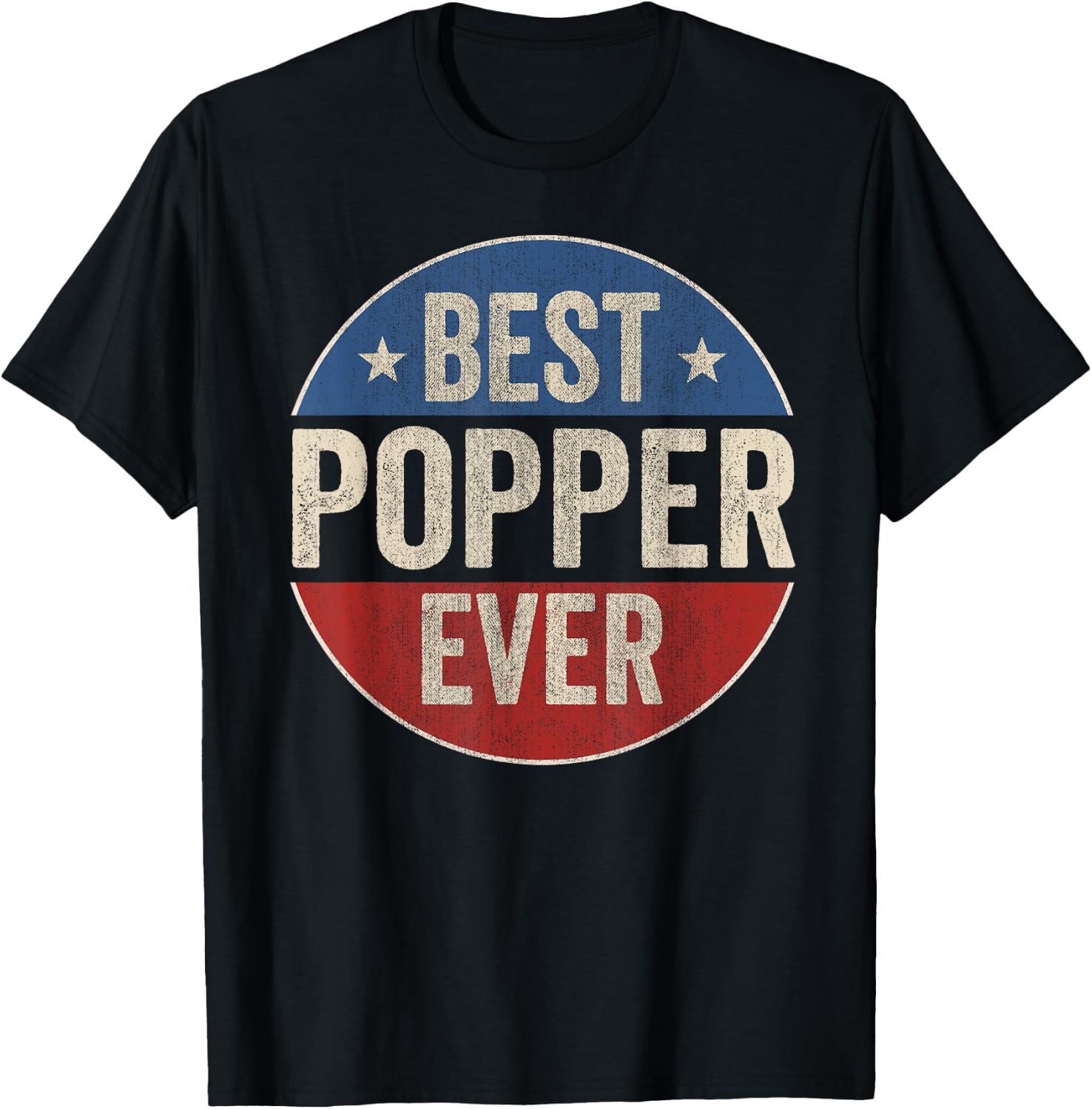 Best Popper Ever American Grandfather Vintage Father's Day T-Shirt - T-Shirt | Black