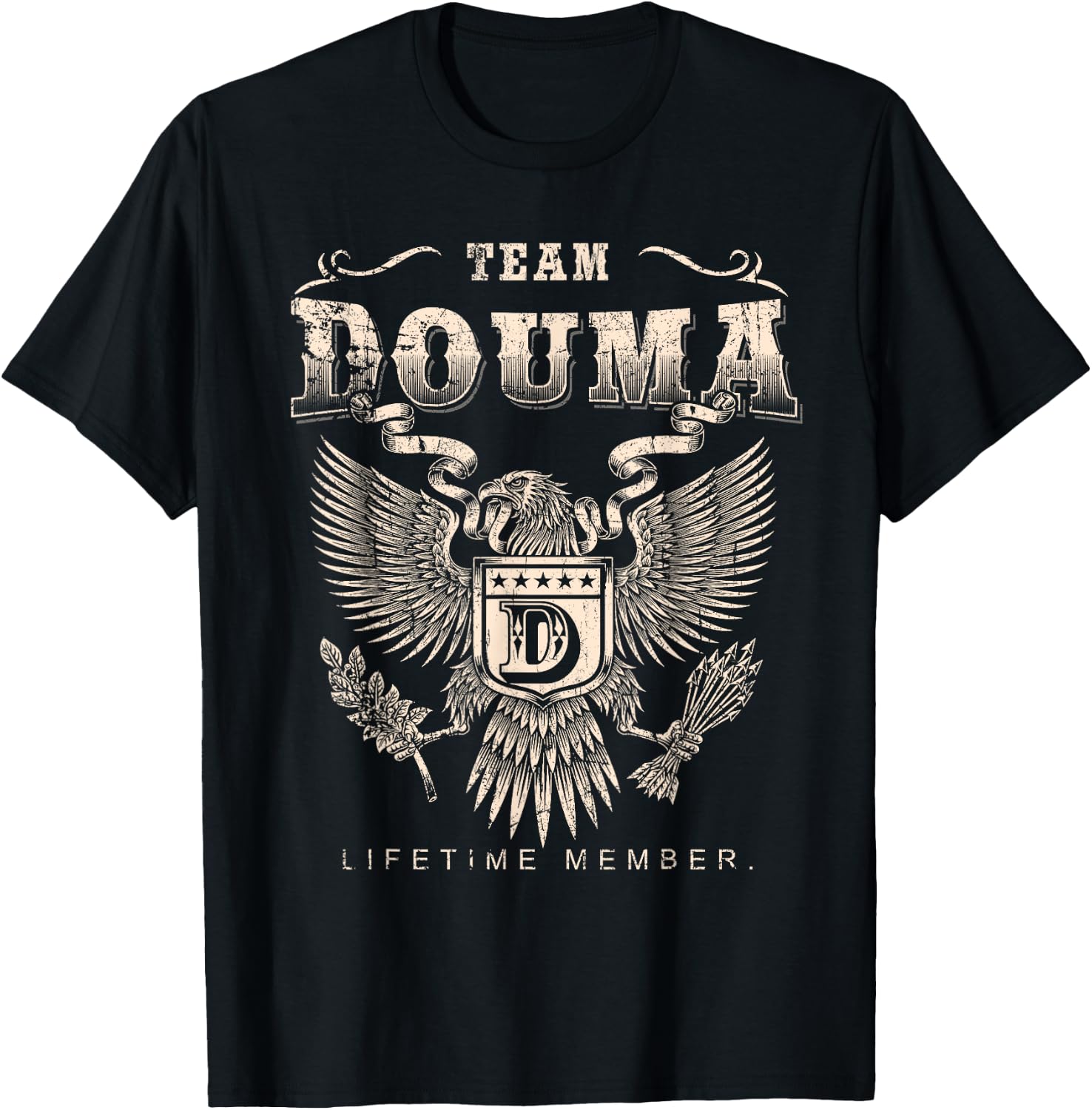 Team Douma Lifetime Member - Douma Name T-Shirt - T-Shirt | Black