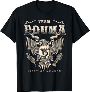 Team Douma Lifetime Member - Douma Name T-Shirt - T-Shirt | Black
