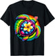 Tie-Dye Sea Turtle Hawaiian Summer Vacation Hippie T-Shirt - T-Shirt | Black
