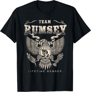 Team RUMSEY Family Name Lifetime Member T-Shirt - T-Shirt | Black