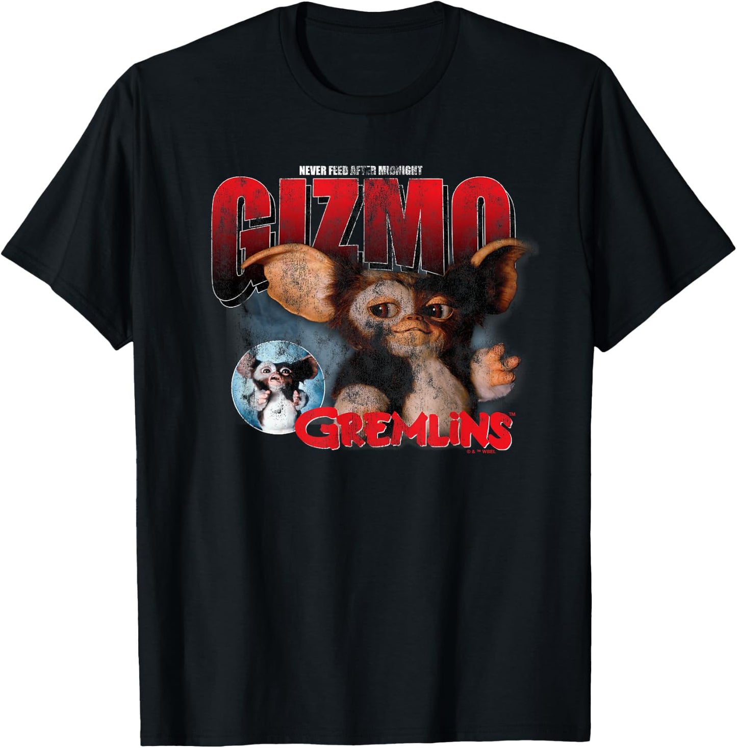 Gremlin's Gizmo Distressed Christmas T-Shirt - T-Shirt | Black