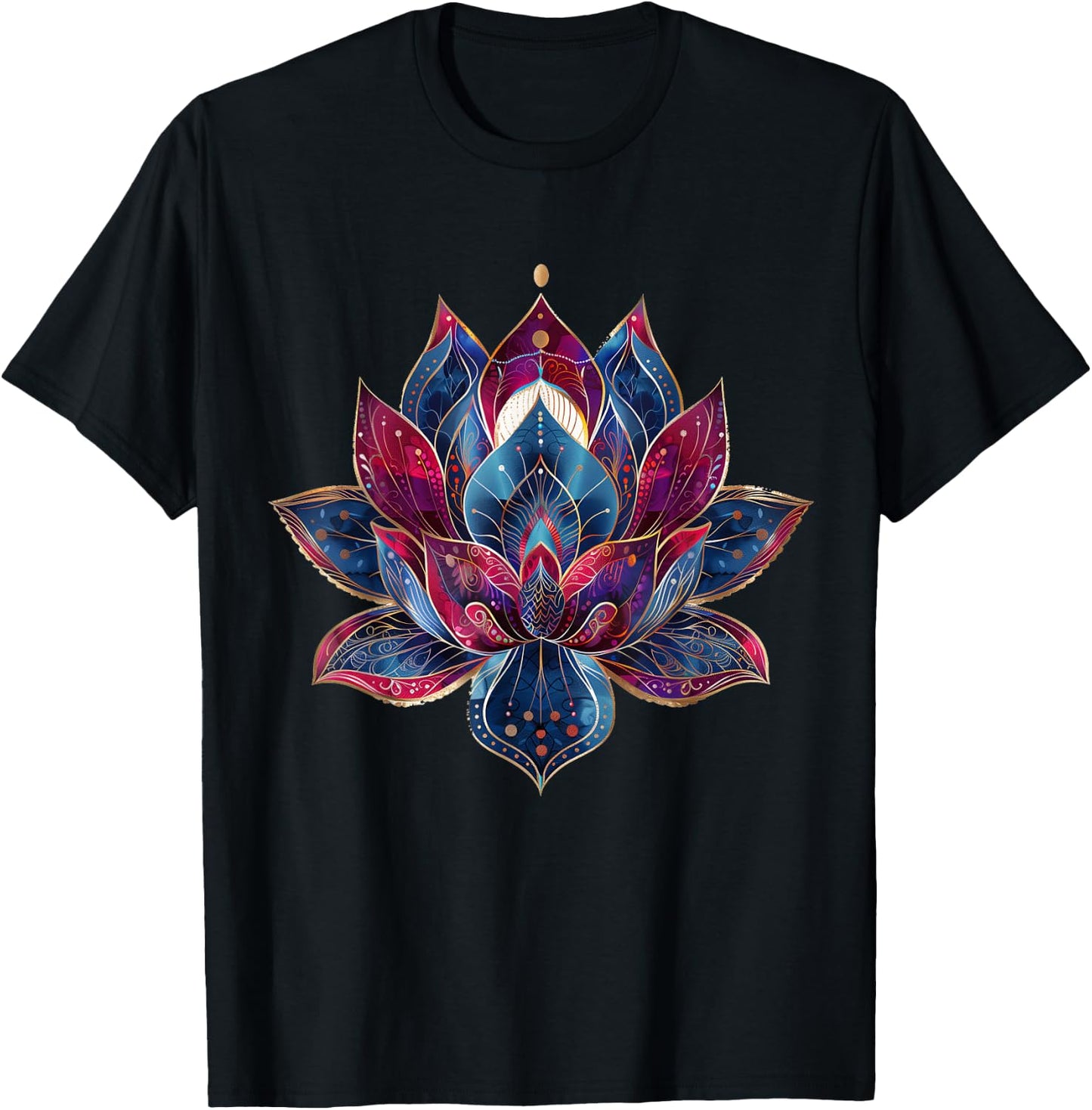 Lotus Flower Vintage Japanese Zen Buddhist Buddhism Yoga T-Shirt - T-Shirt | Black