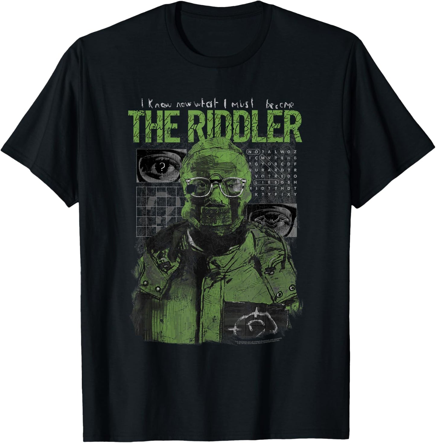 The Batman Riddler Illustration T-Shirt - T-Shirt | Black