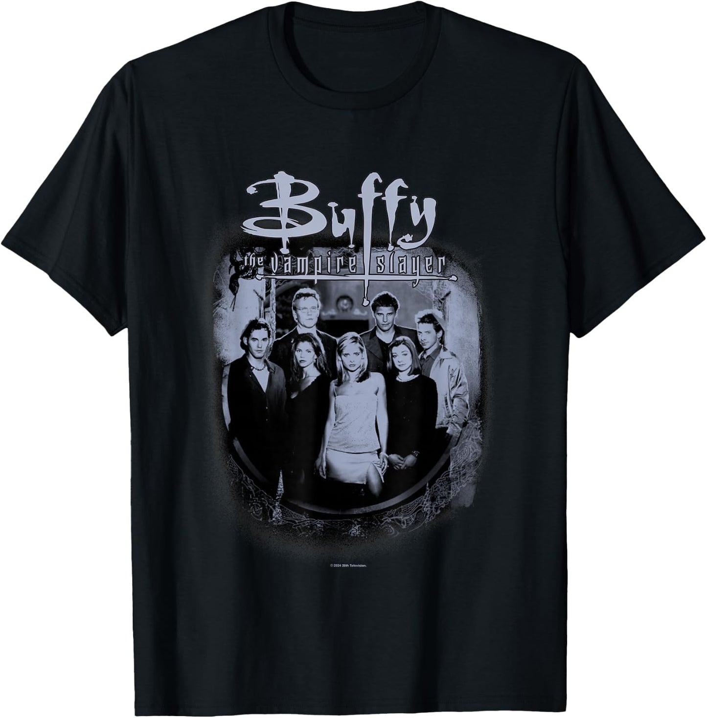 Buffy The Vampire Slayer Distressed Vintage Scooby Gang T-Shirt - T-Shirt | Black