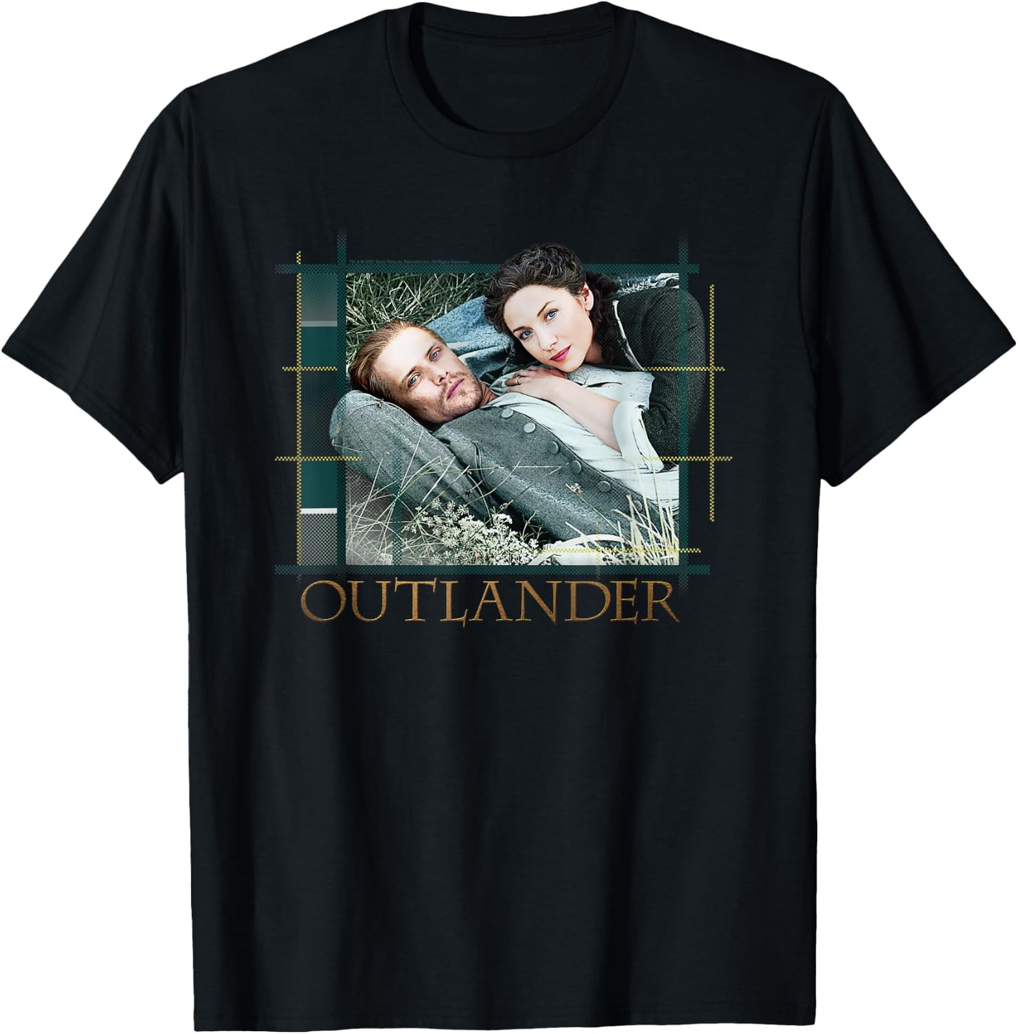 Outlander Tartan Photo T-Shirt - T-Shirt | Black