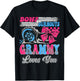 Burnouts or Bows Grammy Loves You Gender Reveal Party T-Shirt - T-Shirt | Black