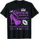 A Queen was Born in December Women Girls December Birthday T-Shirt - T-Shirt | Black