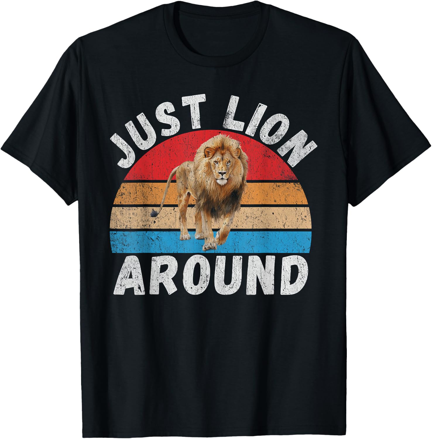 Just Lion around Lion T-Shirt - T-Shirt | Black