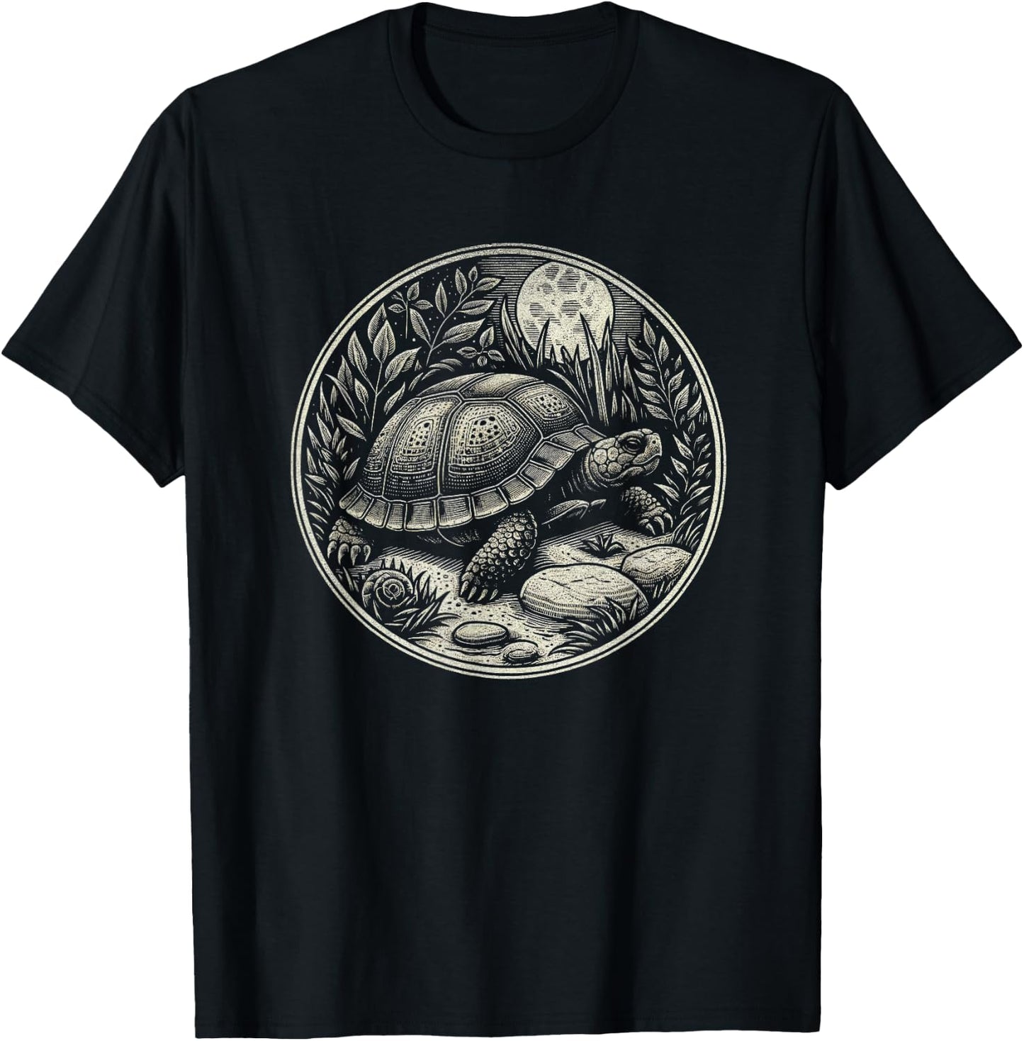 Box Turtle Nature Scene Graphic Art Design And Men T-Shirt - T-Shirt | Black