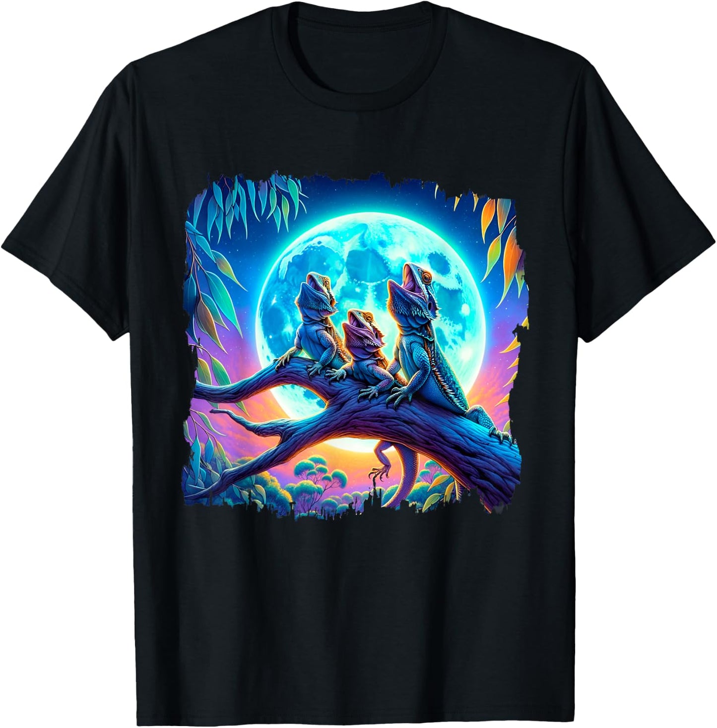 Bearded Dragons Howl At Moon Bearded Dragons Owner T-Shirt - T-Shirt | Black