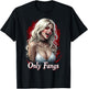 Sexy Vampire Horror Gothic Parody Goth Only Fangs Halloween T-Shirt - T-Shirt | Black