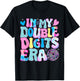 In My Double Digits Era Retro 10 Year Old 10th Birthday Girl T-Shirt - T-Shirt | Black