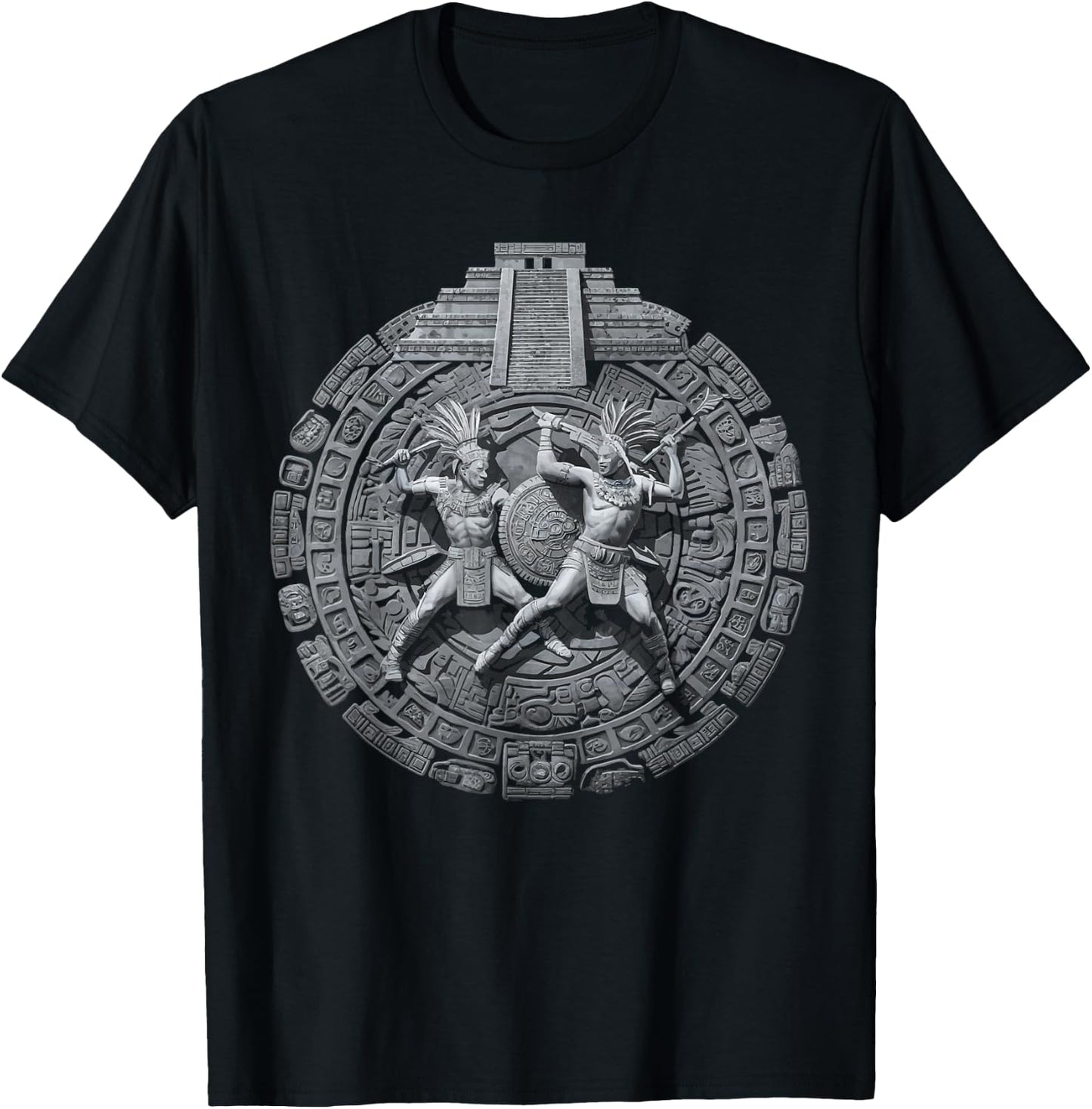 Aztec Warrior Mayan Indigenous Mexican Aztec Jaguar T-Shirt - T-Shirt | Black