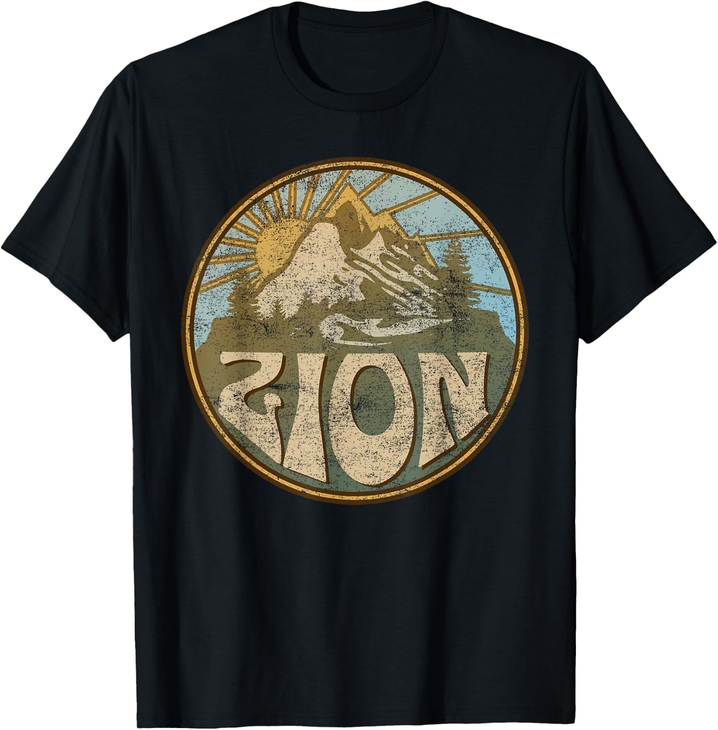 Zion National Park Utah Nature Mountains Hiking Outdoors T-Shirt - T-Shirt | Black