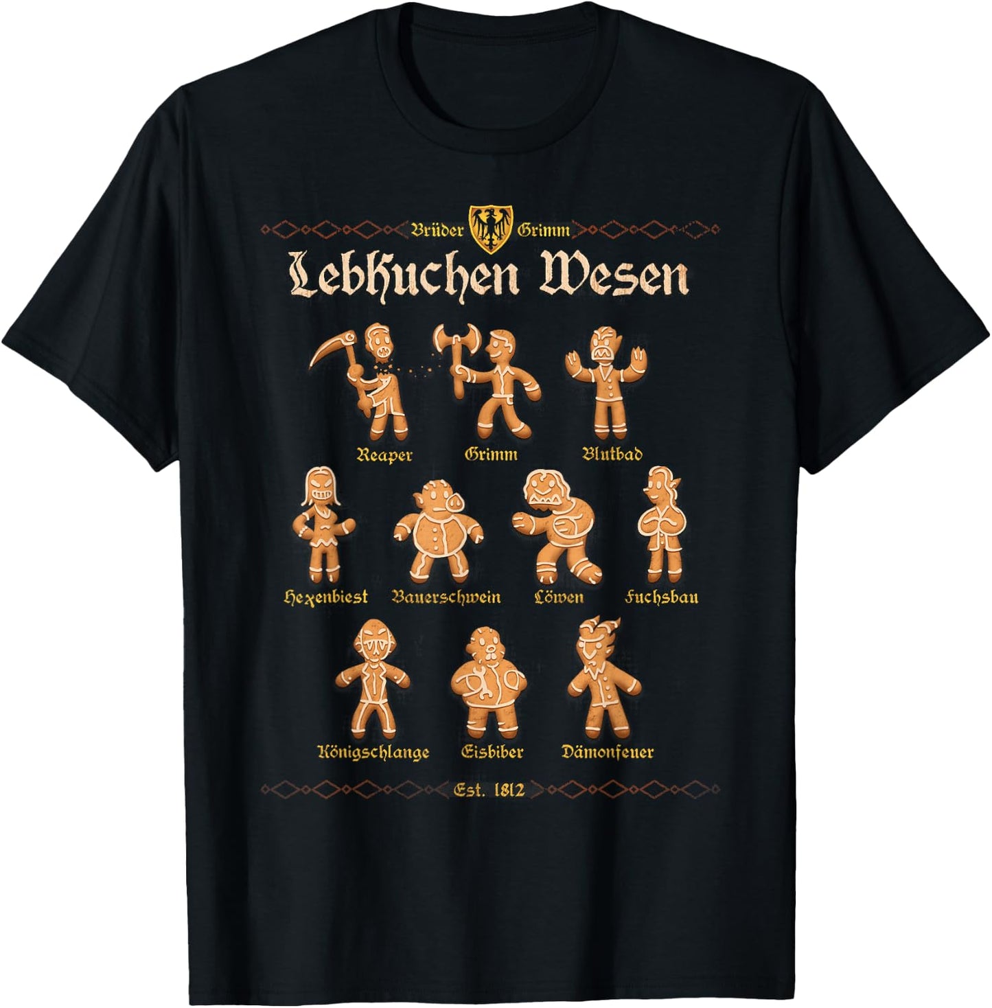 Grimm Gingerbread T-Shirt - T-Shirt | Black