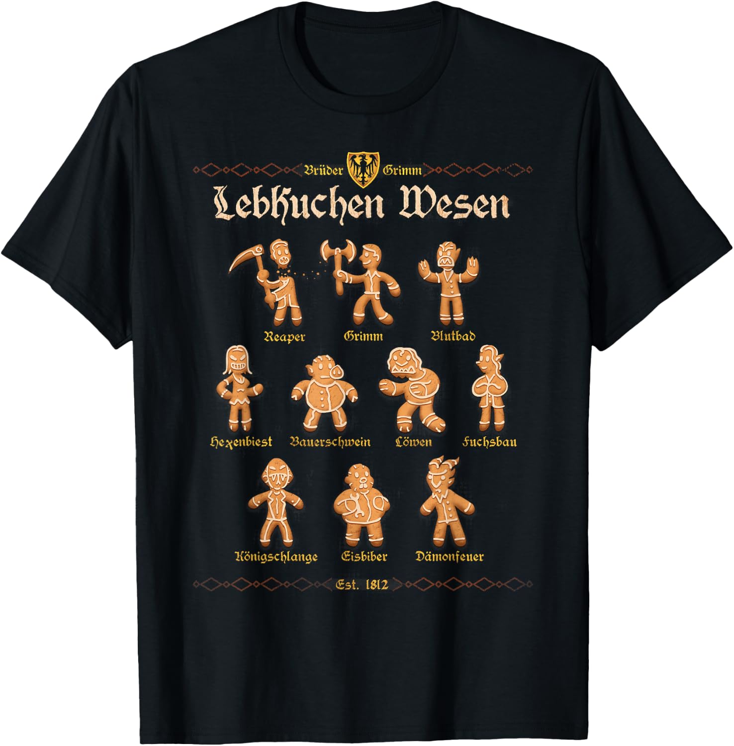 Grimm Gingerbread T-Shirt - T-Shirt | Black