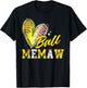 Funny Ball Memaw Softball Baseball Memaw T-Shirt - T-Shirt | Black