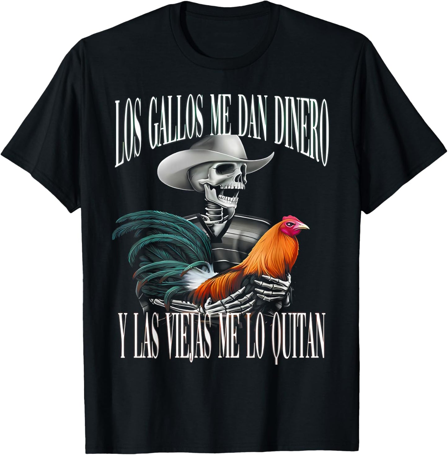 Calacas Chidas Gym Con Frases Sarcasticas Funny Saying T-Shirt - T-Shirt | Black