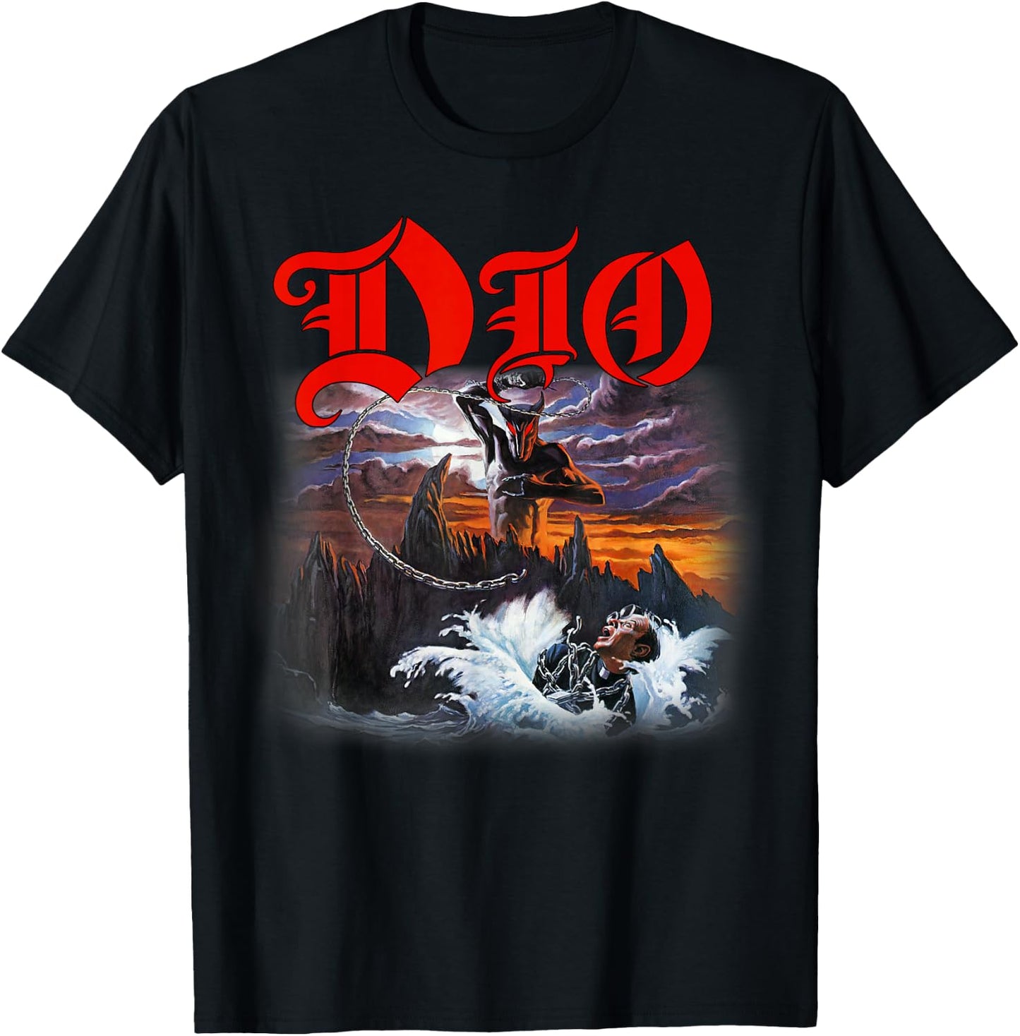 Dio – Holy Diver Cover on Grey T-Shirt - T-Shirt | Black