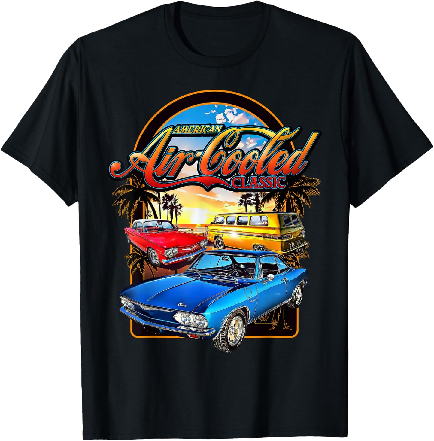 Corvair American Air Cooled Classic Late Early FC T-Shirt - T-Shirt | Black