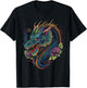 Chinese Asian Culture Dragon Japanese T-Shirt - T-Shirt | Black