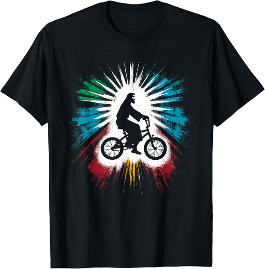 Jesus BMX Bike - Funny Christian Religious Cycling Lover T-Shirt - T-Shirt | Black