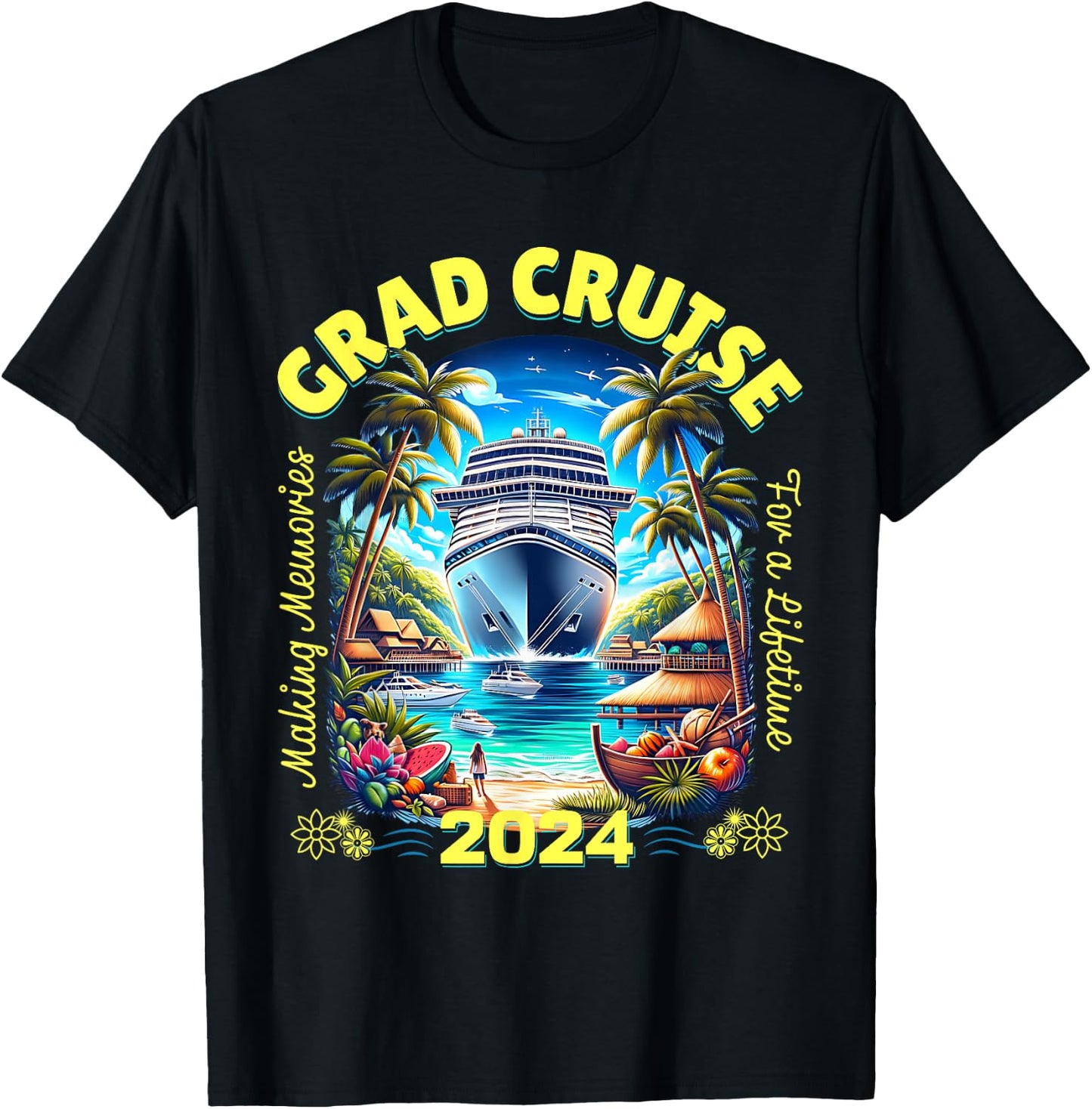 Making Memories For A Lifetime Matching Grad Cruise 2024 T-Shirt - T-Shirt | Black