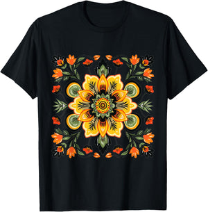 Cool Mexican Flower Costume for Boys and Girls T-Shirt - T-Shirt | Black