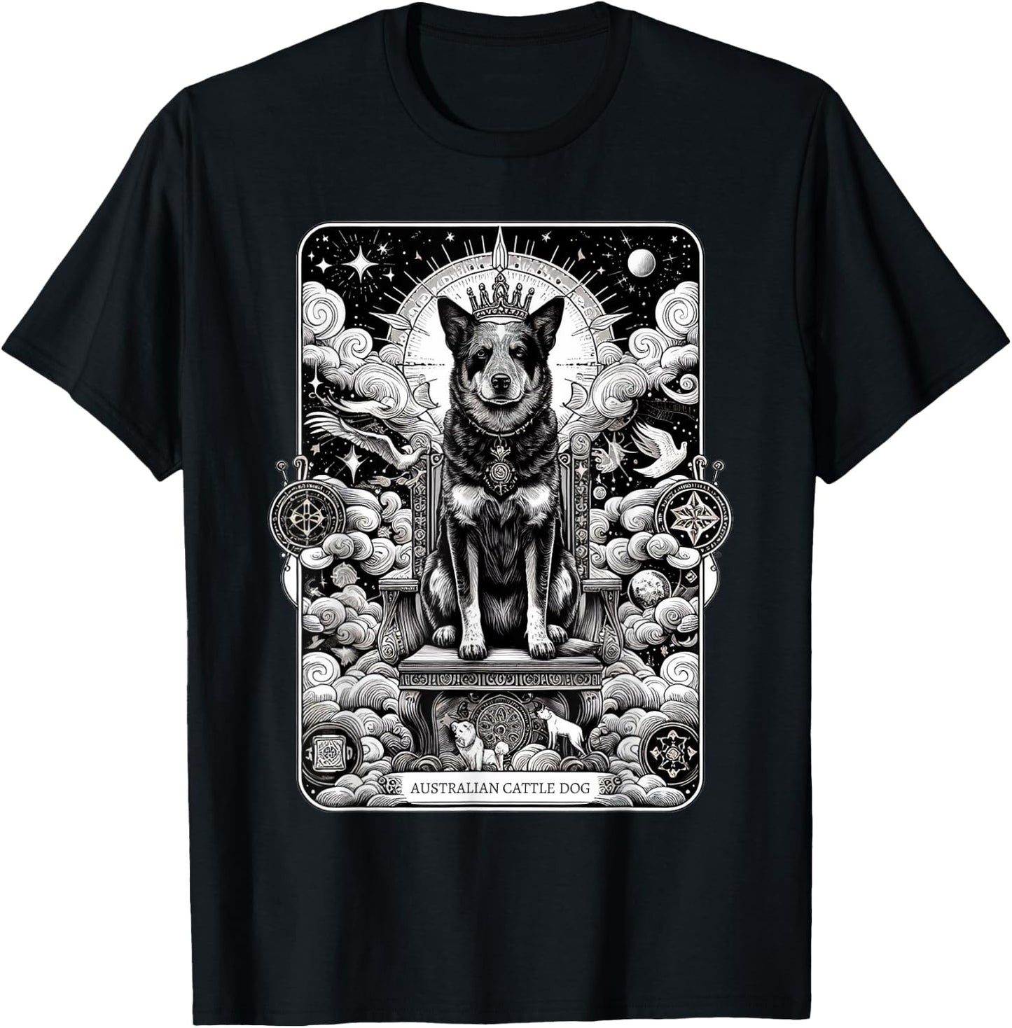 Australian Cattle Dog tarot card T-Shirt - T-Shirt | Black