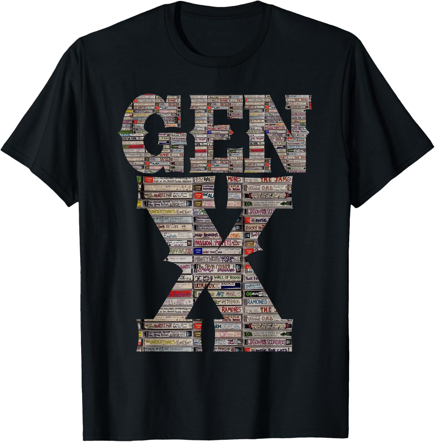 Gen X 80’s Rock Cassettes Vintage Retro Design Women T-Shirt - T-Shirt | Black