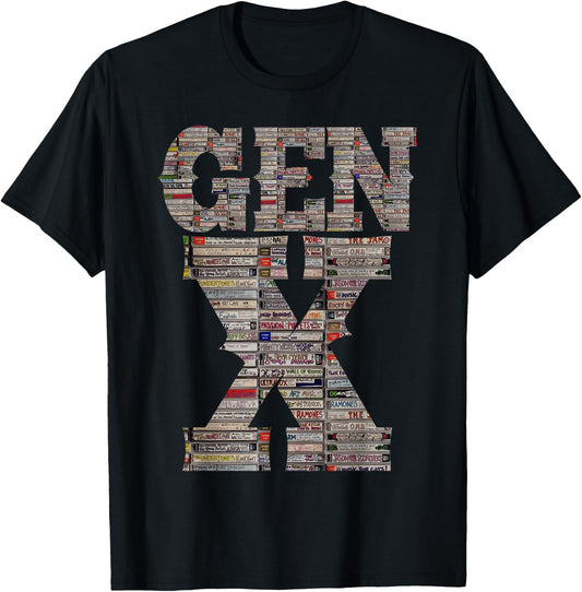 Gen X 80’s Rock Cassettes Vintage Retro Design Women T-Shirt - T-Shirt | Black