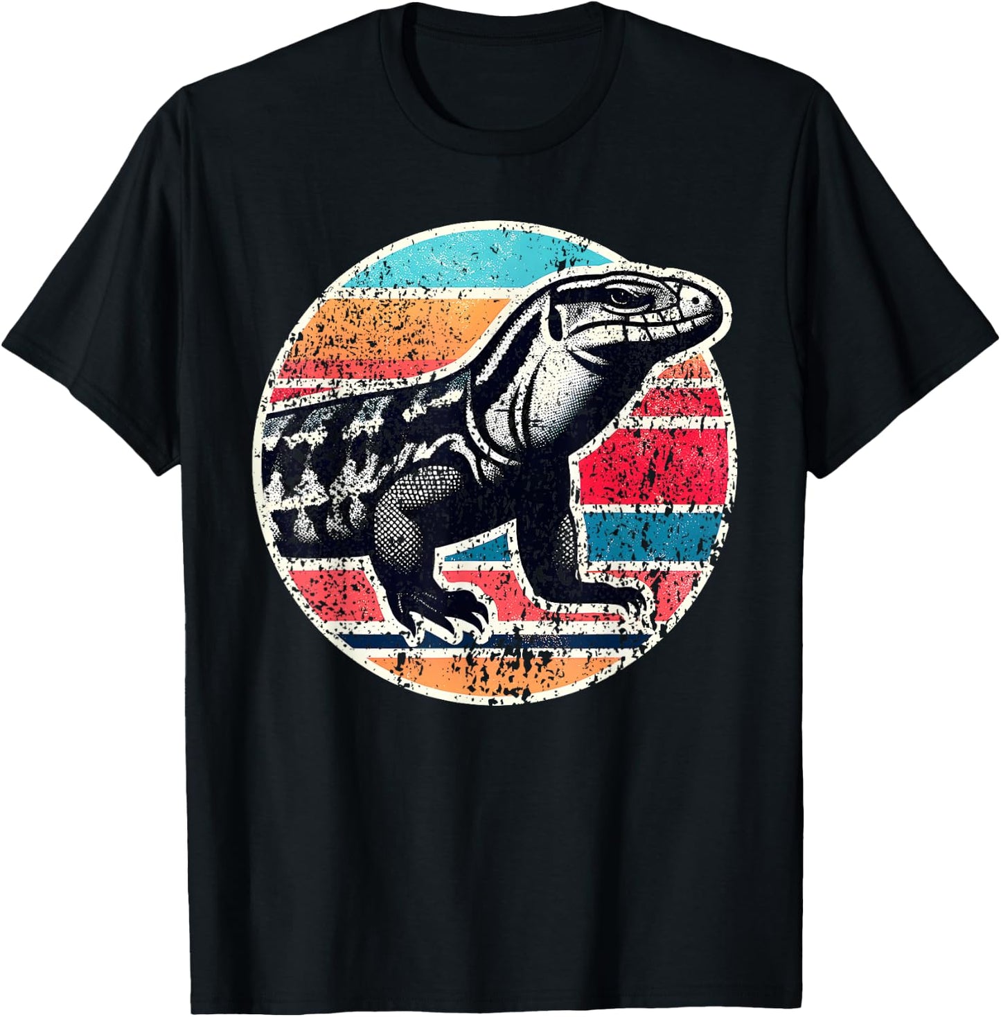 Tegu Lover I Vintage Tegu Lizard I Giant Tegu T-Shirt - T-Shirt | Black