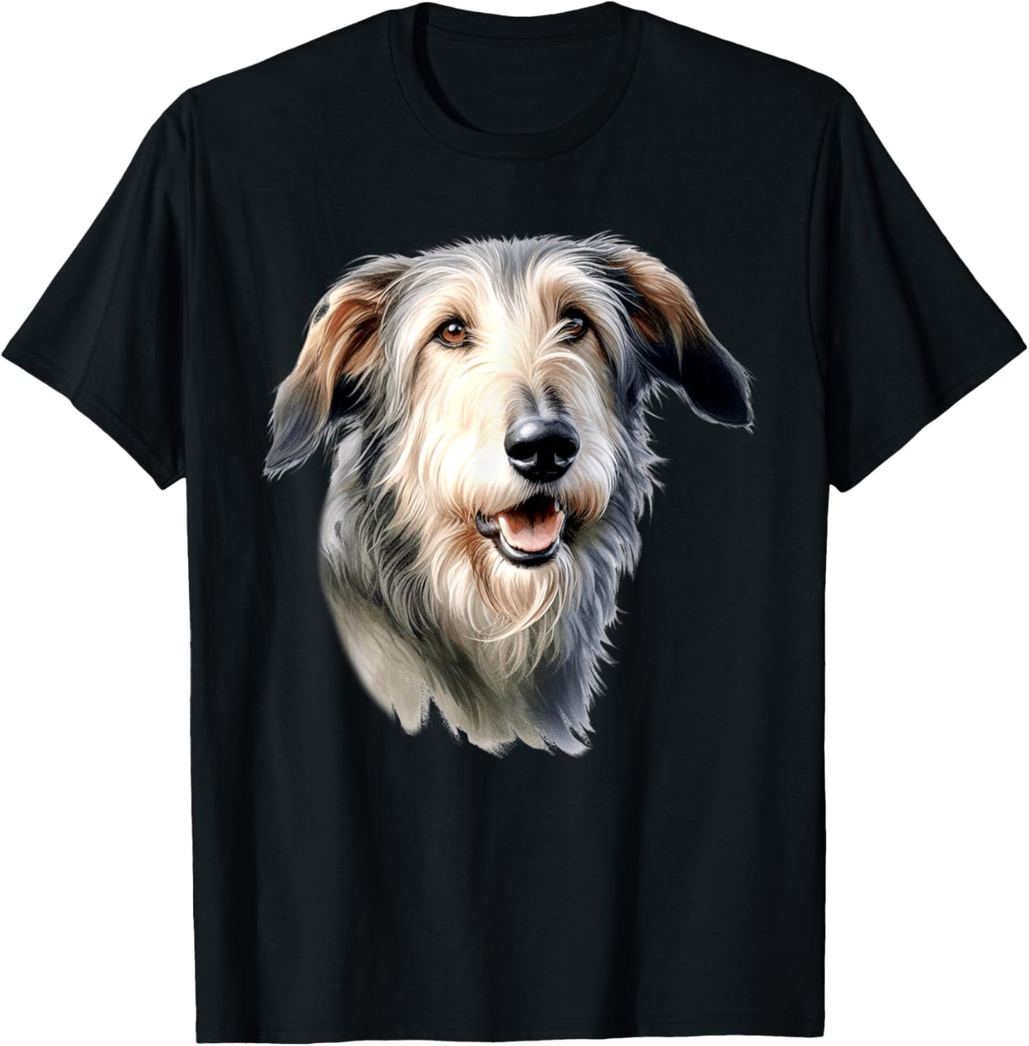 Irish Wolfhound Dog Portrait T-Shirt - T-Shirt | Black