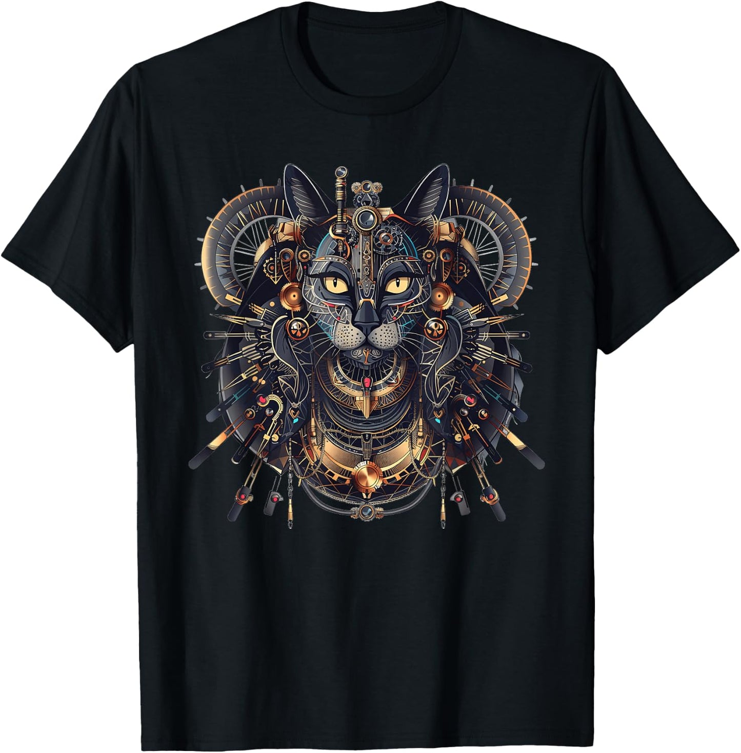 Sekhmet Steampunk T-Shirt - T-Shirt | Black