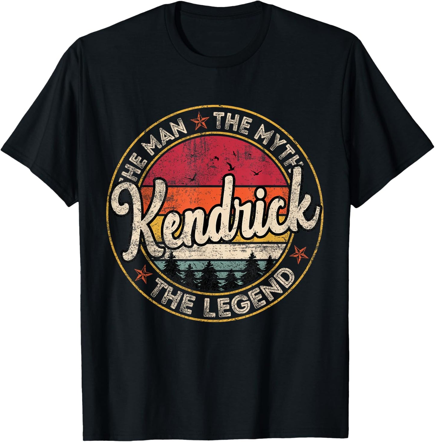 Kendrick The Man The Myth The Legend Personalized Name T-Shirt - T-Shirt | Black