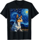 Australian Cattle Dog Dog Starry Night Painting T-Shirt - T-Shirt | Black